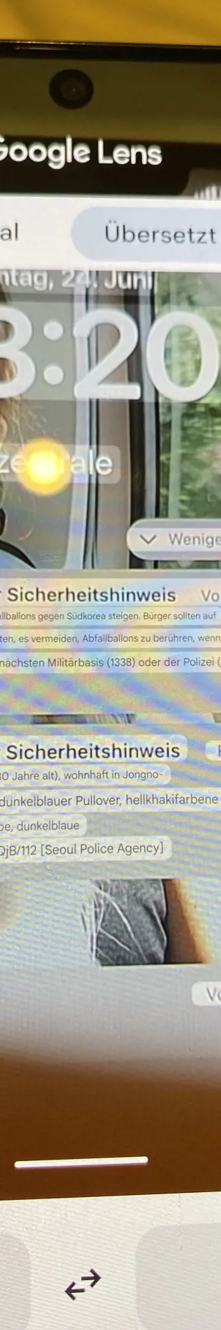 Sicherheitshinweise auf dem Handy